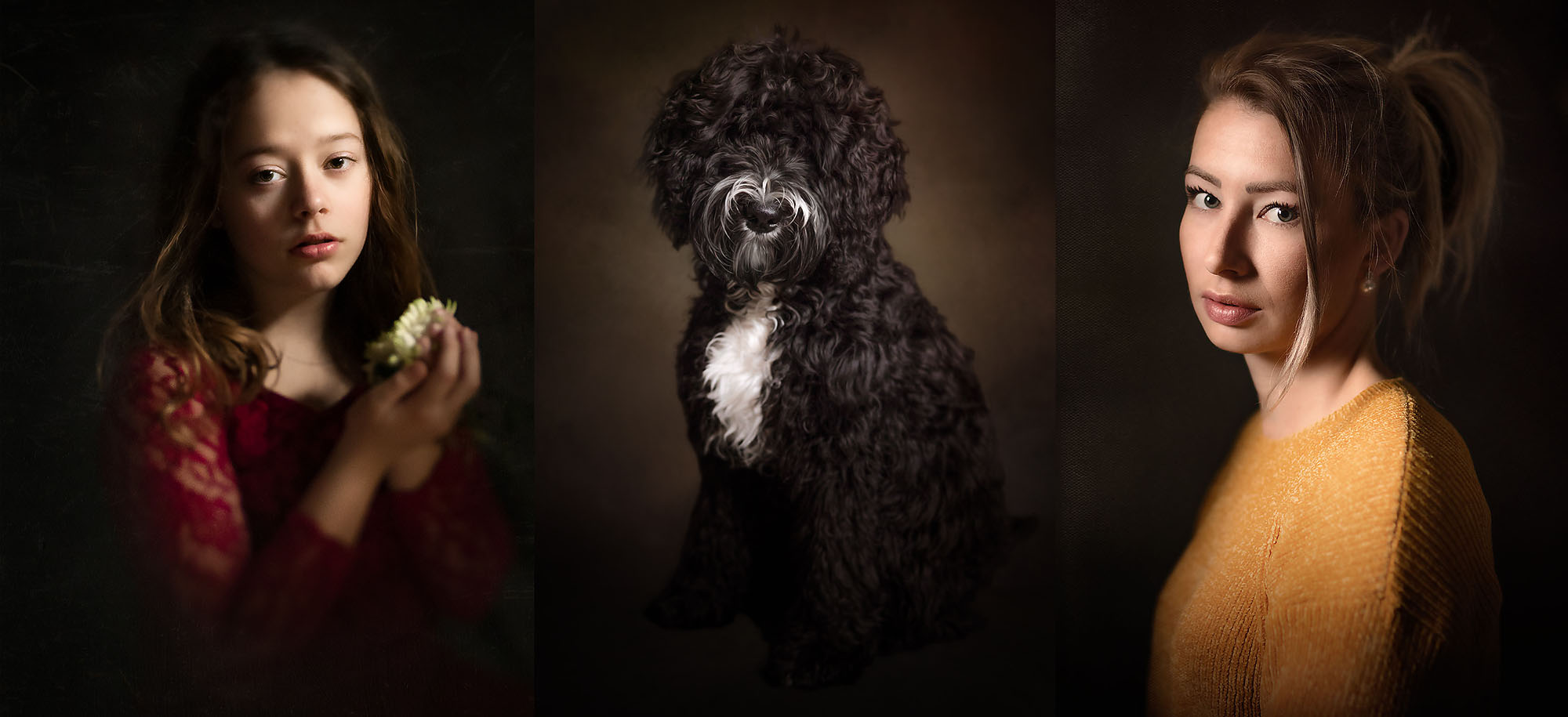 fine art portretfoto van vrouw en hond door fotograaf Wilie Kers uit Apeldoorn voor Dogs in Art