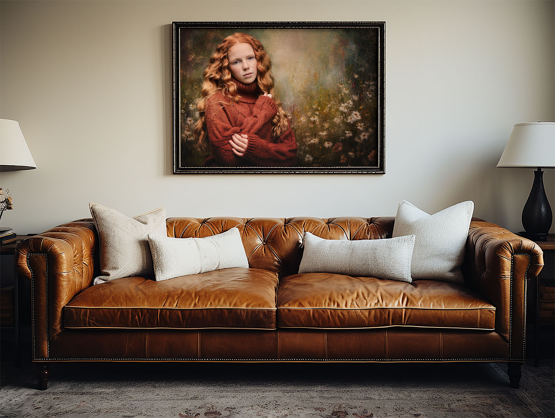 mockup van een fine art kinderfoto als dogs in art door Willie Kers fotografie uit Apeldoorn